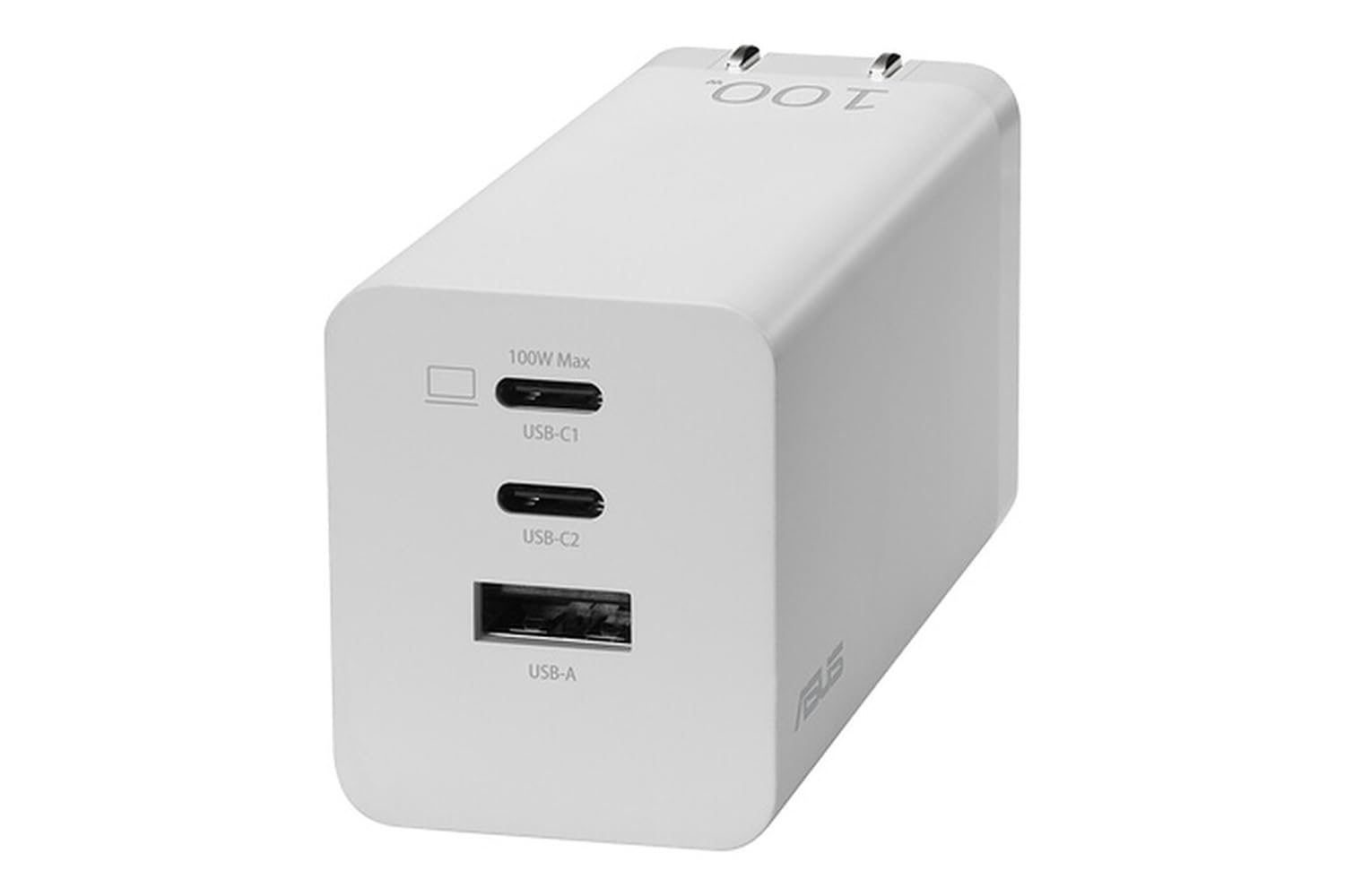 Asus 100w UsB-C Gan Charger Universale Bianco Ac Ricarica Rapida Interno (100w UsB-C Gan Charger - Universal White Ac Fast - Charging Indoor - Warran
