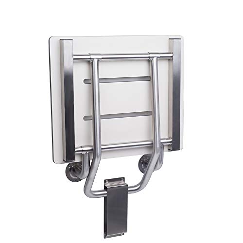 Csi Bathware Ada Bathroom Shower Bath Seat, Folding, Rectangular, Swing Down; Wall Mount Slotted Top 18"X15" #TOP1