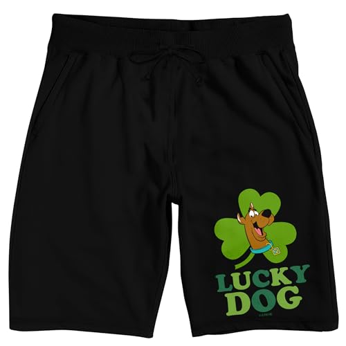 Scooby Doo Lucky Dog Men's Black Sleep Pajama Shorts