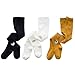 Dsaren Calzamaglia Bambina Cotone Collant Bambino Caldo per per Ragazze Inverno 3 Pacco (M (3-5 anni))