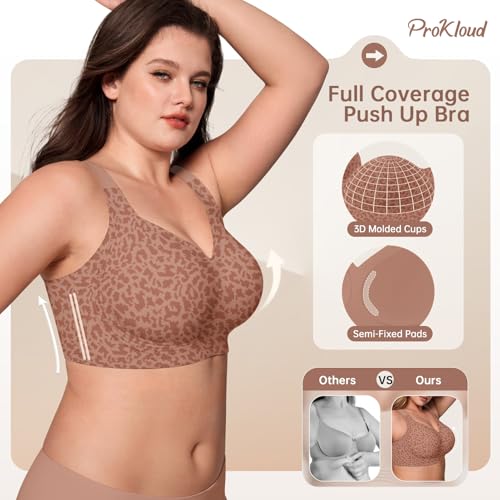 Image of ProKloud Jelly Bras for Women No Underwire Wireless Bra with Support and Lift Full Coverage Plus Size Comfy Seamless Bra