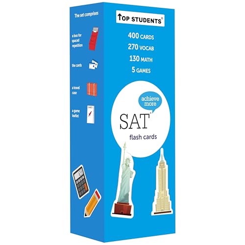 SAT Flash Cards 2026 | 400 SAT Vocabulary and SAT Math Flash Cards | SAT Prep | SAT Vocab Cards | SAT Prep Cards | SAT Words | SAT Classroom and Home Kit | SAT Digital Prep
