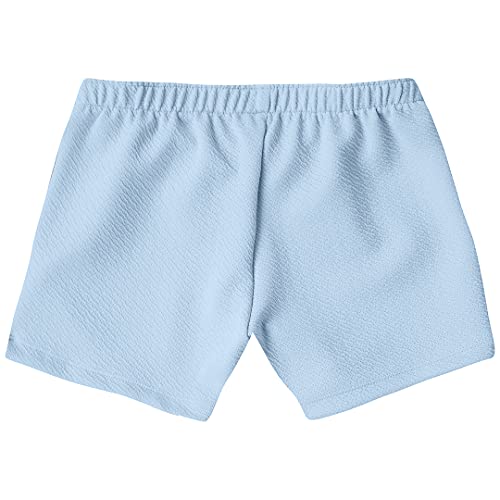 Shorts Marisol em malha crepe meninas, Azul claro, MB