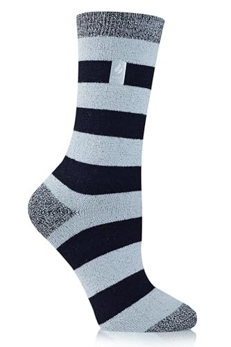HEAT HOLDERS Women's ULTRA LITE™ Luisa Stripe Crew Sock Black/Women's 5-9