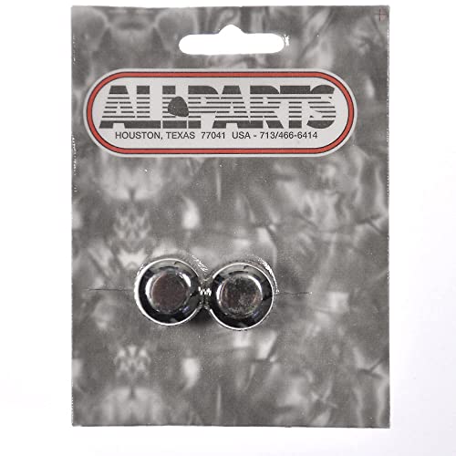 2 Nickel Dome Knobs Set Screw Fits Us Solid Shaft Pot #TOP16