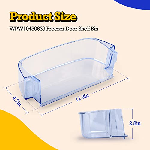 WPW10430639 Refrigerator Door Shelf Bin Compatible with Whirlpool Kenmore, Freezer Door Bin W10430639 W10324876 WPW10430639VP AP6021338 PS11754659 EAP11754659 2683861 by GREALTH - Used condition - Image 3