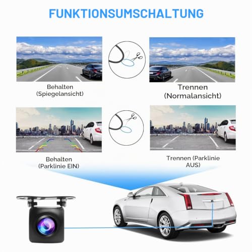 PARKVISION Rückfahrkamera 180° 12V IP68, für PKW Wohnmobil