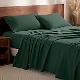 Picture of Bare Home Flannel Sheet Set 100% Cotton, Velvety Soft Heavyweight - Double Brushed Flannel - Deep Pocket (Twin, Forest Green)