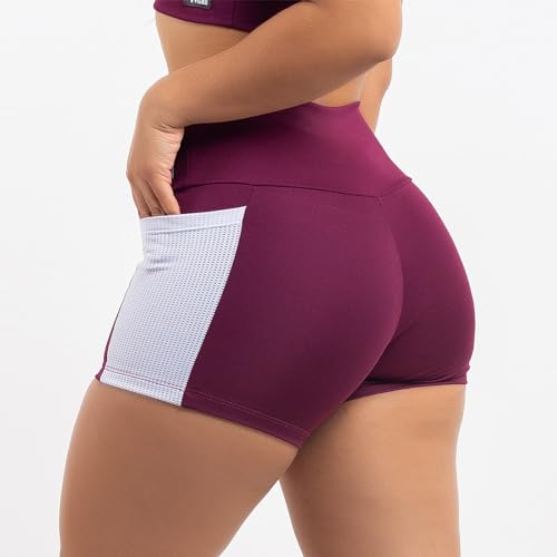 VIÉRE - Short Fitness Zero Transparência Cós Duplo com Bolso - Academia, Corrida, Treino, CrossFit,