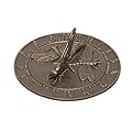 Whitehall Products 691 Dragonfly Sundial, 12x12, French Bronze