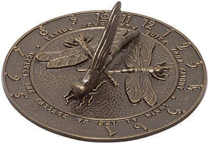 Whitehall Products Dragonfly Sundial, French Bronze