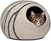 MEOWFIA Premium Felt Cat Bed Cave (Medium) - Handmade 100% Merino Wool Bed for Cats and Kittens (Light Grey/Medium)