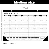 GuassLee Desk Calendar 2026-2027 - 19 Months Academic Calendar 17" × 11.5" Desktop Calendar from Jun. 2026 to Dec. 2027 with Julian Date for Home School Office Desk Top Organizing
