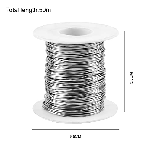 Wxj13 20 Gauge Stainless Steel Wire For Jewelry Making, 304 Stainless Steel Wire, 164 Feet Jewelry Wire Sterling Silver Craft Wire Snare Wire Metal Bendable Wire For Bailing Wire Diy Crafts #TOP1
