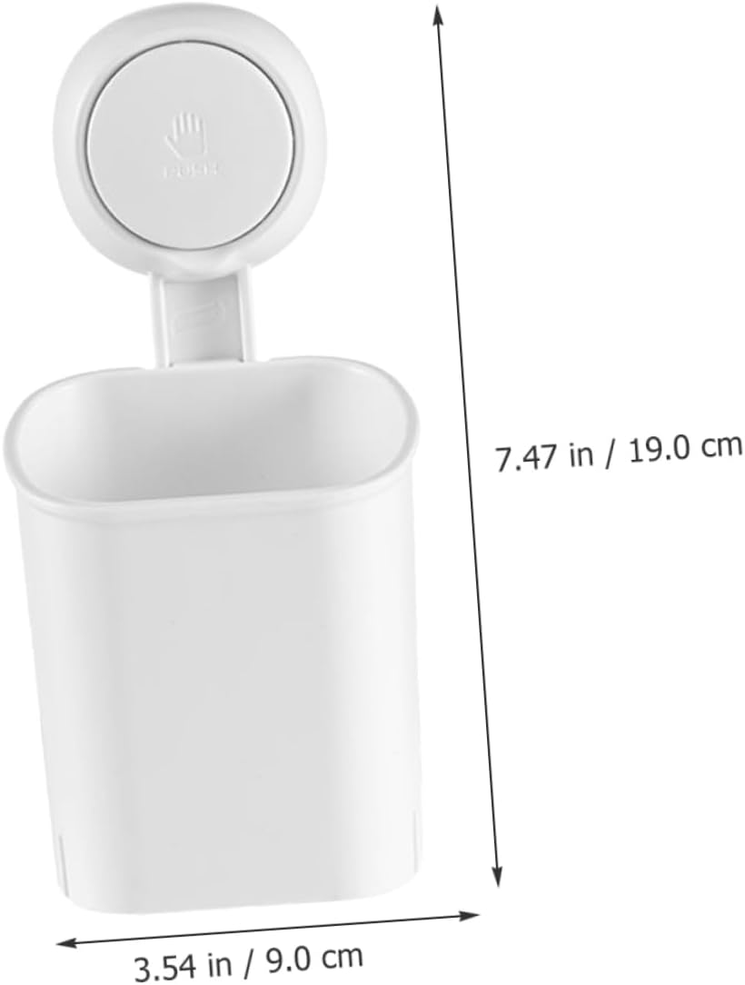 5pcs Wall Toothbrush Holders Suction Cup Abs Punch- Toothbrush Mount Bathroom Organizer