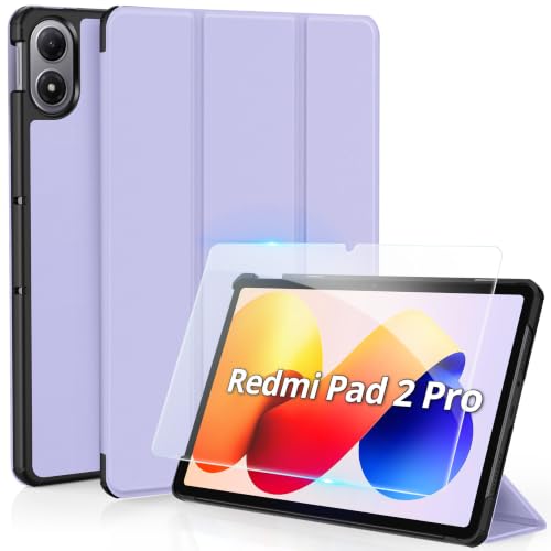 CACOE Redmi Pad 2 Pro 12.1�C���` �P�[�X �K���X�t�B���� �Z�b�g 2025�p �n�[�h�P�[�X �p�[�v�� | Xiaomi Poco Pad M1 12.1�C���` 2025�p �^�u���b�g �J�o�[ �I�[�g�X���[�v �O�܂� �ϏՌ� �y��