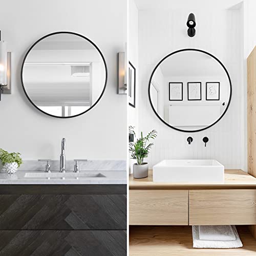 Youyijia Round Mirror 60cm Circle Hanging Wall Mirror - Home Decorative Wall Mounted Vanity Mirror for Bathroom/Living Room - Image 7