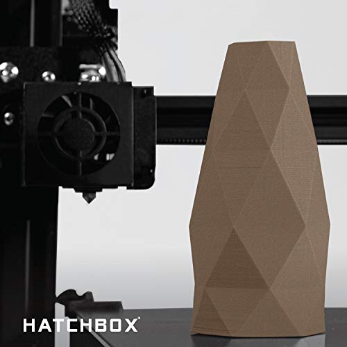 HATCHBOX 3D WOOD-1KG1.75 3D Printer Filament, Dimensional Accuracy +/- 0.05mm, 1.75 mm, 1 kg Spool, Wood