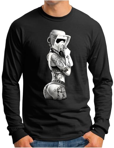 T-shirt manches longues homme Stormtrooper OM3 imprimé Ink Wars grande taille