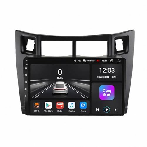 Pantalla de coche con Carplay inalámbrico para Toyota Yaris 2005-2011 con sistema Mirror Link
