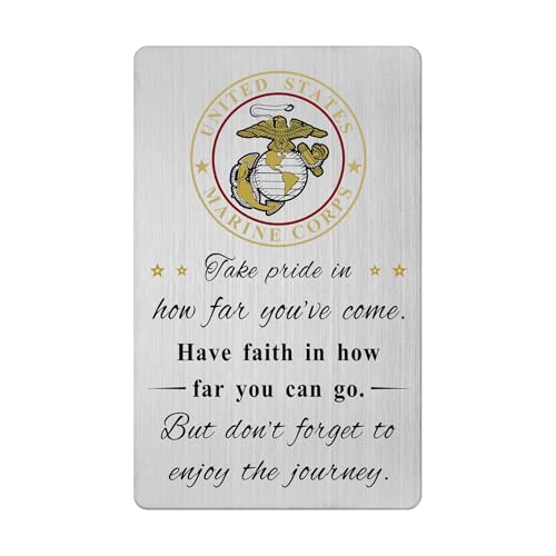 Viayen Marine Graduation Card, Marine Prayer Card for Men Birthday Christmas Graduation Veteran Day Thank You Gifts