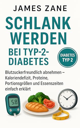Schlank werden bei Typ-2-Diabetes: Blutzuckerfreundlich abnehmen – Kaloriendefizit, Proteine, Portionsgrößen und Essenszeiten einfach erklärt