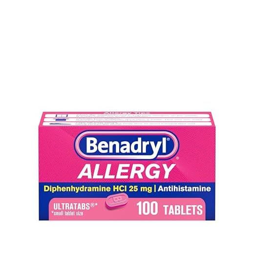 Benadryl Ultratabs Antihistamine Allergy Relief with Diphenhydramine HCl 25 mg, 100 ct