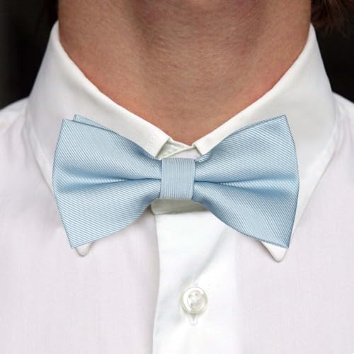 Image of Pre-Tied Adjustable Solid Tuxedo Bow Tie for Boys and Men