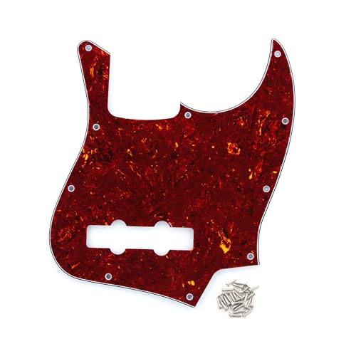 FLEOR 10 Hole J Bass Pickguard Scratch Plate Pick Guards for 4 Strings American/Mexican Standard J Bass Part...