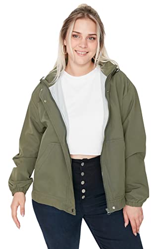 Manteau femme basique coupe droite regular vêtement chaud grande taille en tissu