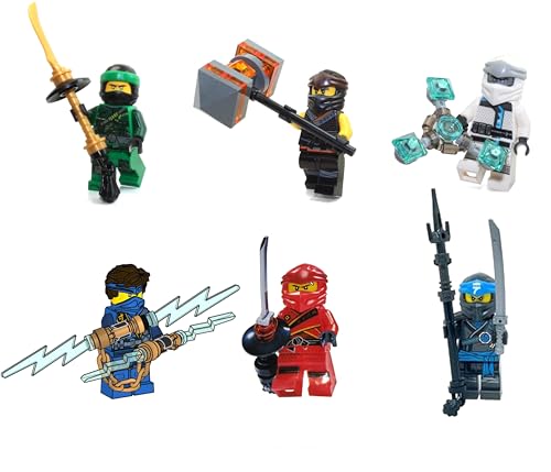 LEGO Ninjago Masters of Spinjitzu Combo Foil Pack - Set of 6 Minifigures (Lloyd, Jay, Cole, Zane, Kai, and Nya)