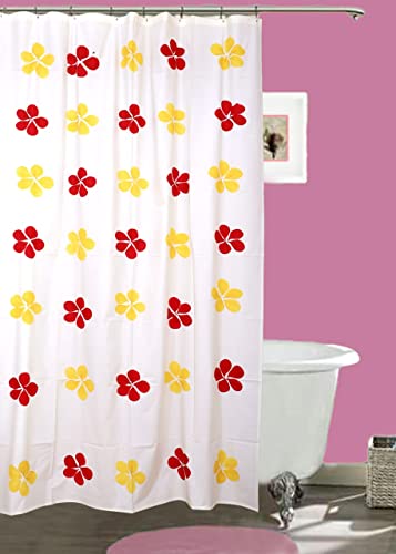 Image of Feelings Shower Curtain PVC Waterproof Curtain for Shower 7 Feet with 8 Hook - 54 x 84 Inch Printed Shower Curtain (Pattern - L)
