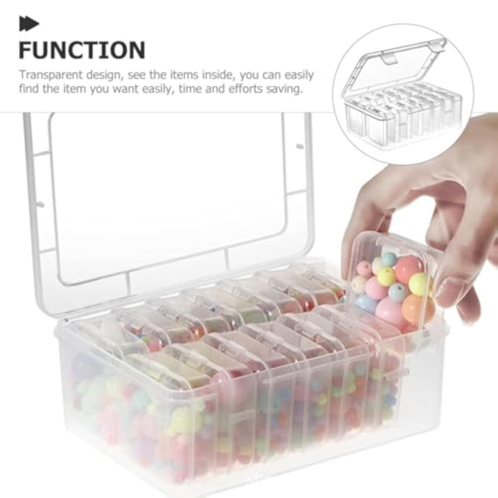 20-Gid Transparent Jewellery Organizer Box for Bracelets