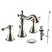 Enzo Rodi ERF2311344AP-10 Two-Handle 8 inch Widespread Bathroom Faucet Valve and Lift Pop Up Drain Assembly Included,Brushed Nickel