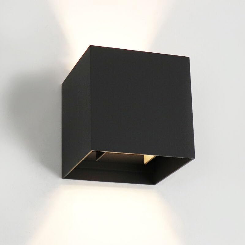 Olucia Dion Černá venkovní nástěnná dekorace Lamp emitting light upwards and downwards