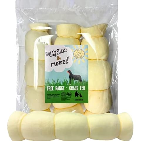 BULLYSTICKS & MORE Beef Cheek Rolls for Dogs (10-12" Extra Thick - 3 Count) - Beef Cheek Bones for Dogs - Dog Parents Choice - Premium No Hide Rolls Cover