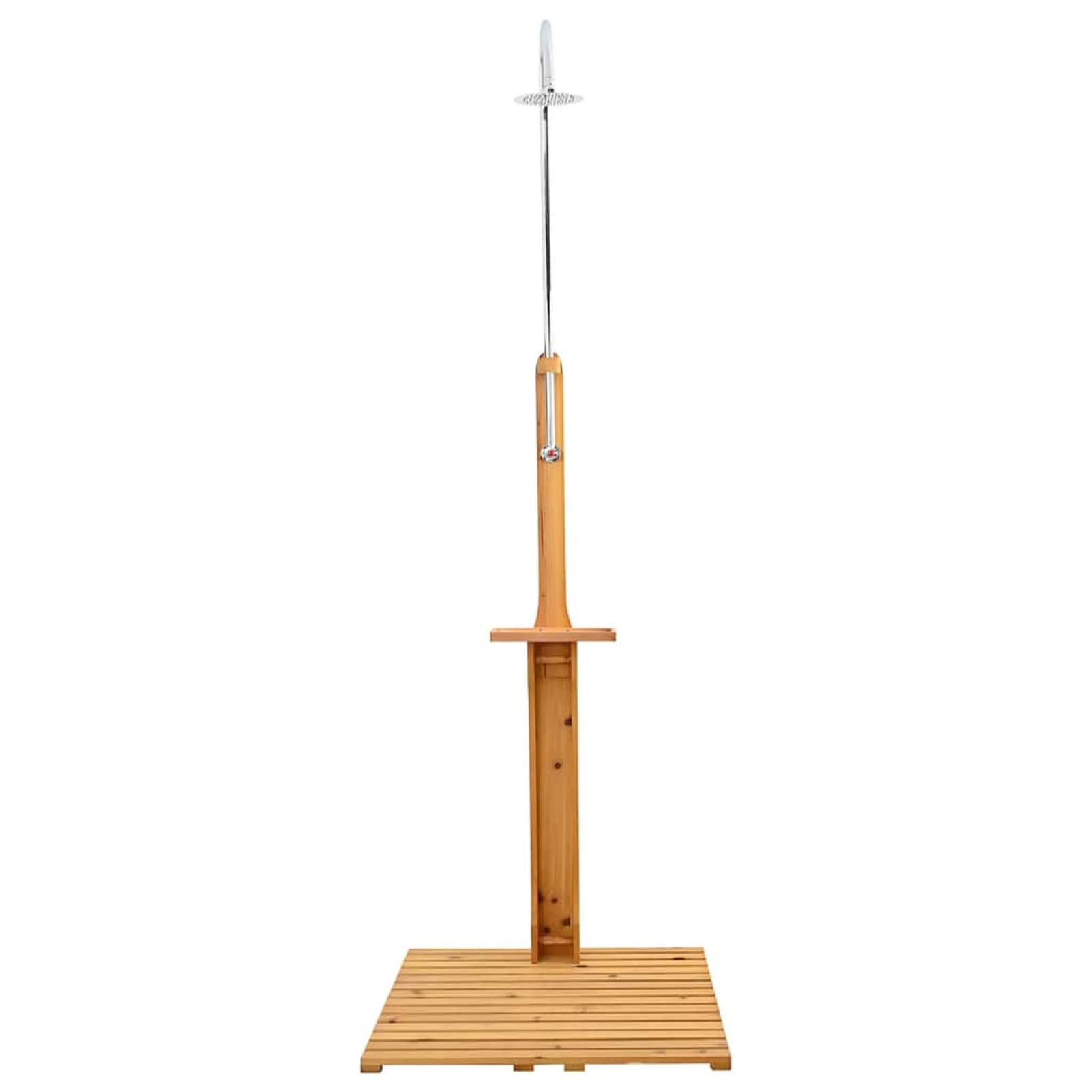 Gecheer Ducha de Jardín de Madera con Alcachofa Giratoria y Presión Ajustable - para Exterior y Camping Modelo LYKLRZJ-40857ES