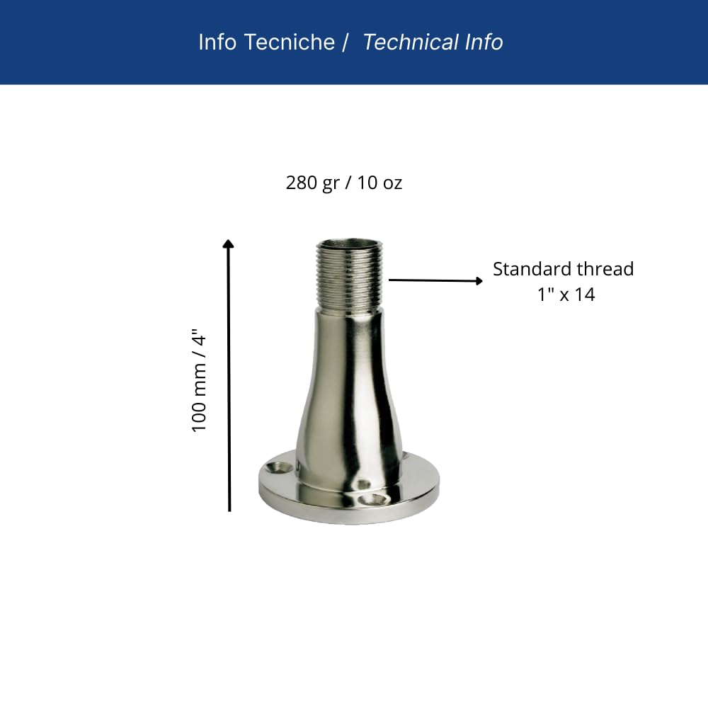 Glomex Soporte INOX UNIVER - Alto 100MM - P