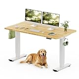 FlexiSpot EN1 Bamboo 55x28 White Frame