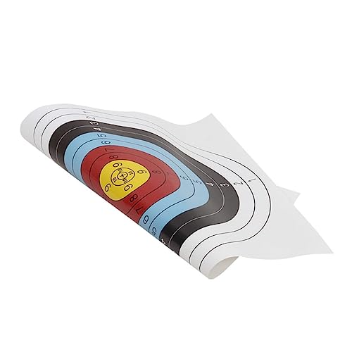 KICHOUSE 20pcs Archery Practice Targets Full-Printed Arrow Targets Semi-Ring Paper for Use