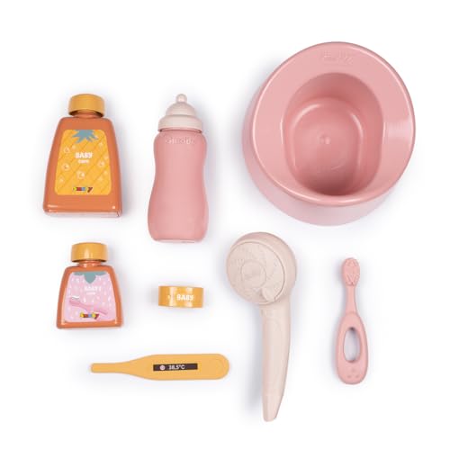 Smoby Baby Nurse Set Baignoire Et Accessoires Nombreux Accessoires Jouet d'Imitation Prendre Soin de Son Bébé Matière Recyclée A Partir de Fabrication Française - vue 3