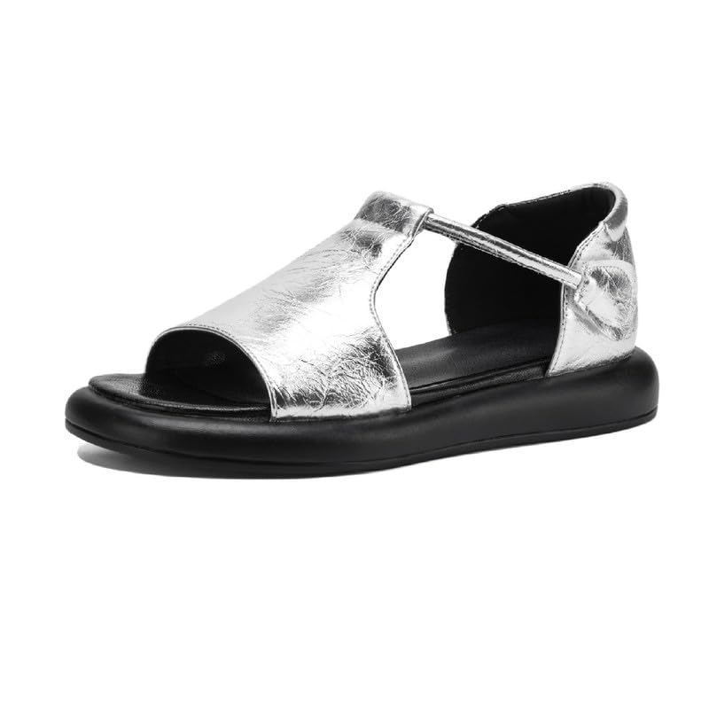 Sandales décontractées à talon plat KAGAA en microfibre souple et bout ouvert respirant