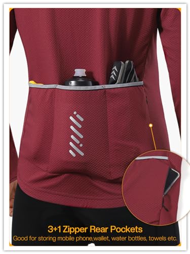 BERGRISAR Camisa masculina de manga comprida para ciclismo primavera outono Road Bike Jersey ciclism