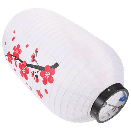 DIYEAH Farolillo Colgante de Papel Japonés para Restaurante Sushi Decoración Interior y Exterior Lámpara Seda Blanca para Bares y Locales Japoneses