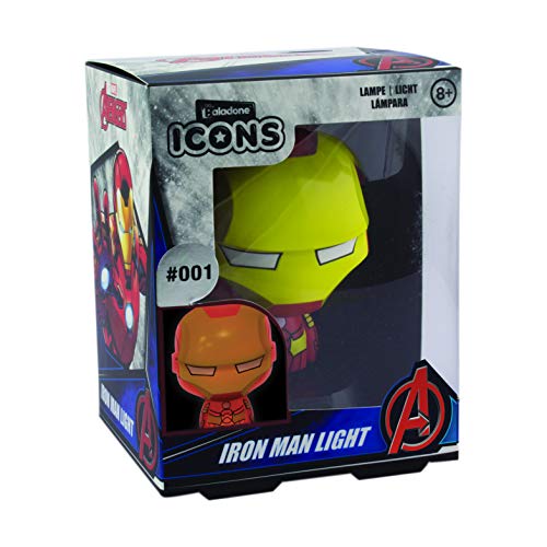 Iron Man Icona Luminosa da Collezione | Ideale per camere da Letto dei Bambini, Ufficio e casa | Pop Culture Gaming Merchandise, Multicolore - Gadget - Immagine 4