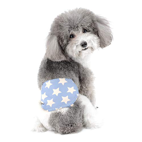 Ranphy 犬用サニタリーパンツ 星柄 男の子用おしっこオムツ 可愛い 通気性 防水性 オス 犬のおむつ オムツ 生理パンツ オムツカバー ペットの下着 サニタリーパンツ 洗える再利用可能 おむつ 介護用 生理 発情期用 パンツ 嫌がらせを防ぐ マナーベ