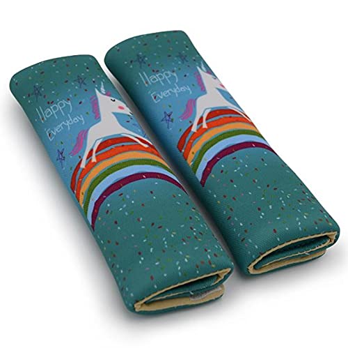 Veshow 2 almohadillas para cinturón de seguridad con estampado de dibujos animados, suave...