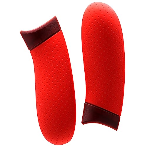 Image of Deal4GO Left & Right Side Rails Panel Rear Handle Rubberized Grips Replacement for Xbox Series S|X Controller (Special Red)