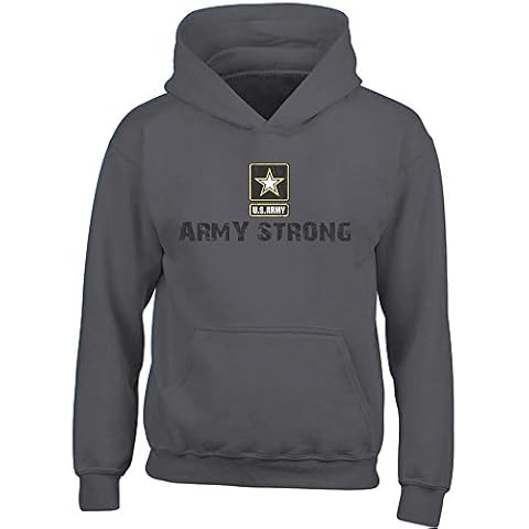 CRAZYDAISYWORLD Army Strong U.S. Army Star Unisex Hoodie Charcoal L Cover