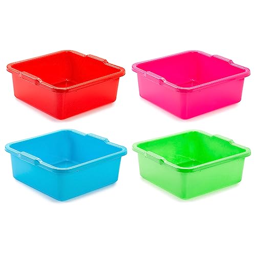 ACAN Tradineur - Cubo, Barreño, Tina Multiusos - Fabricado en plástico - Producto y Utensilio de Limpieza - Forma Cuadrado - Capacidad de 8 litros - 31 x 30 cm - Color Azul - imagen 2